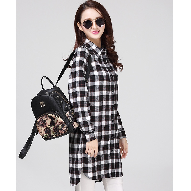 Áo Sơ Mi Nữ Dài Tay Họa Tiết Kẻ Sọc Thời Trang Mới