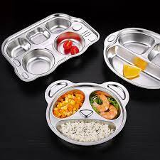 Khay cơm,khay ăn dặm cho các bé inox 304 cao cấp 100%