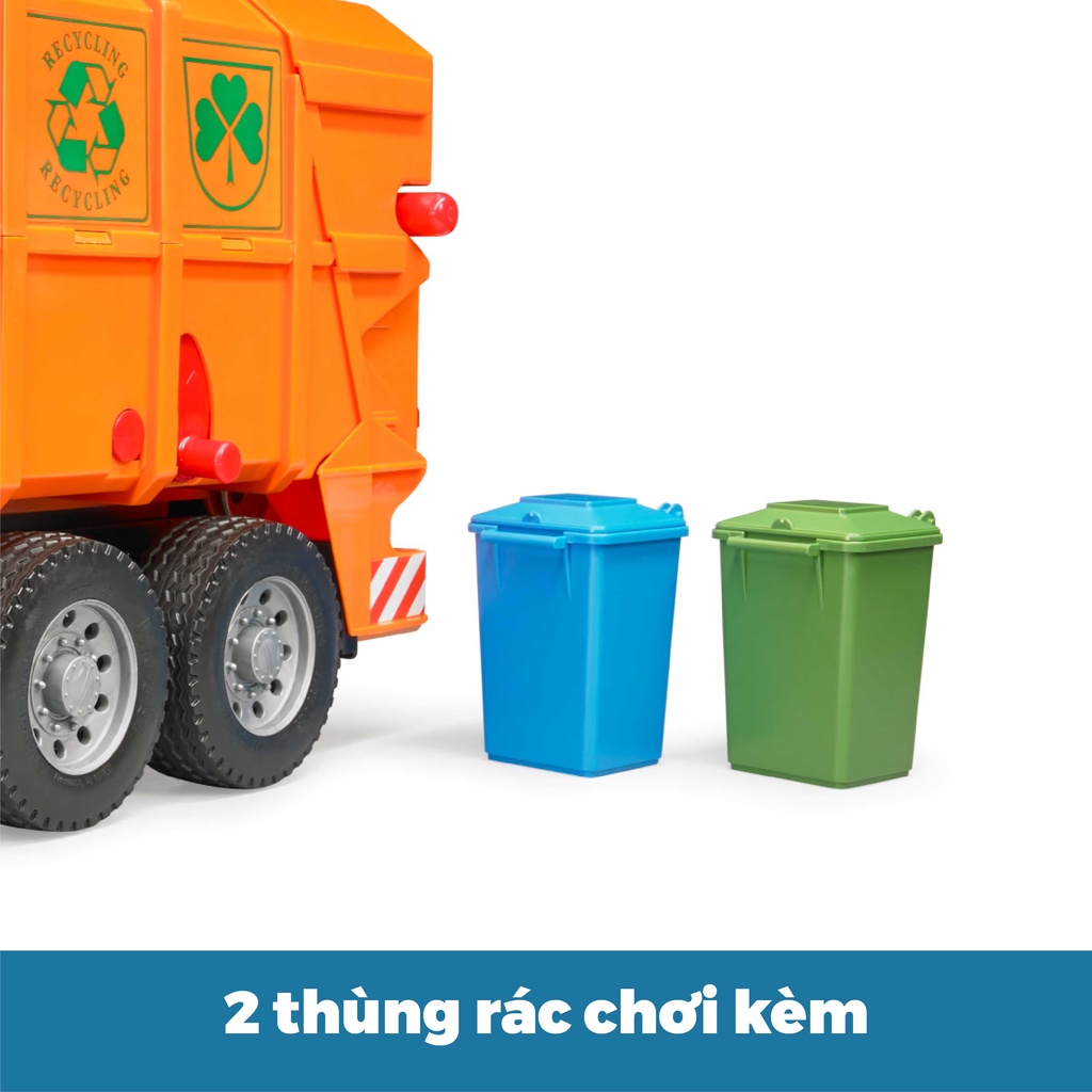 Đồ Chơi BRUDER Xe rác MAN TGA cam - BRU02760
