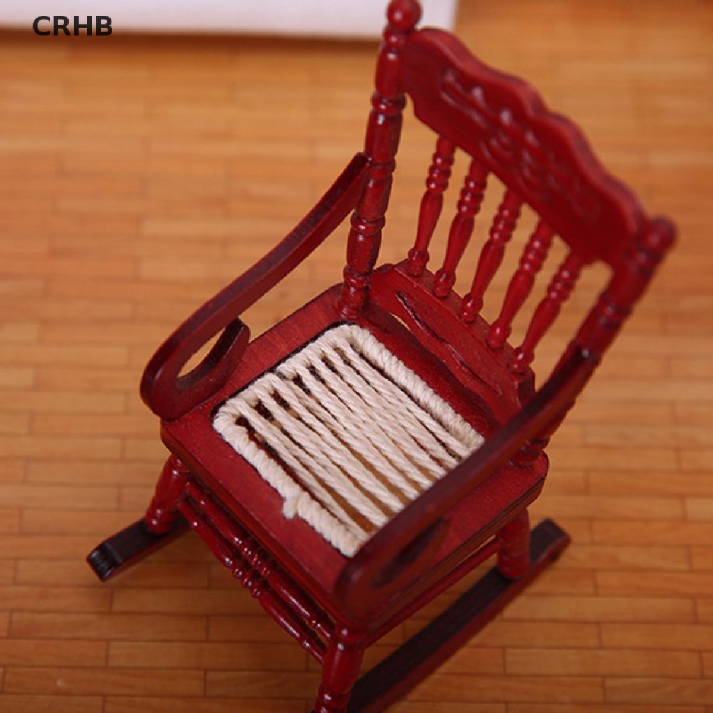 Mô Hình Ghế Gỗ Mini Tỉ Lệ 1 / 12 Trang Trí Nhà Búp Bê Mới