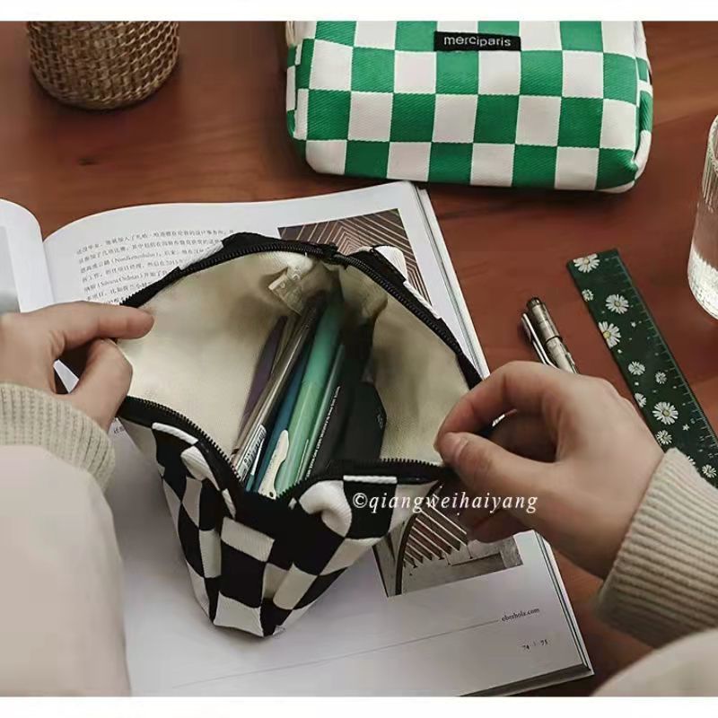 Túi Đựng Bút Chì Sức Chứa Lớn Phong Cách Hàn Quốc Cổ Điển Cho Học Sinh