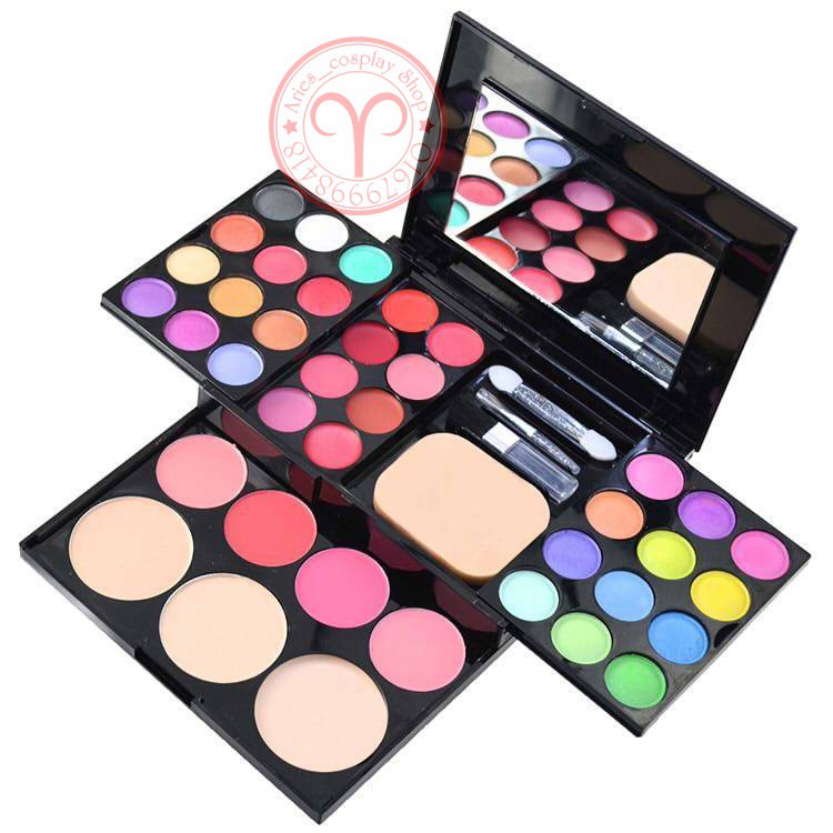 Kit make up ADS trang điểm cá nhân đầy đủ 5 in 1 thiết kế sang trọng, kèm gương lớn tiện lợi
