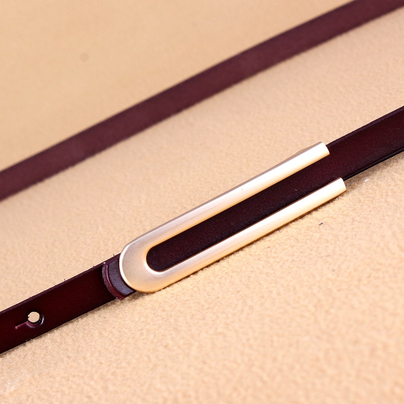 Thắt Lưng Hai Lớp Bằng Da Bò Mỏng Phong Cách Hàn Quốc Thời Trang Cho Nữ