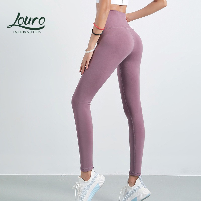 Quần tập Gym nâng mông cao cấp Louro QL49, kiểu quần legging tập Yoga, Gym, Zumba, co giãn 4 chiều, thoáng mát