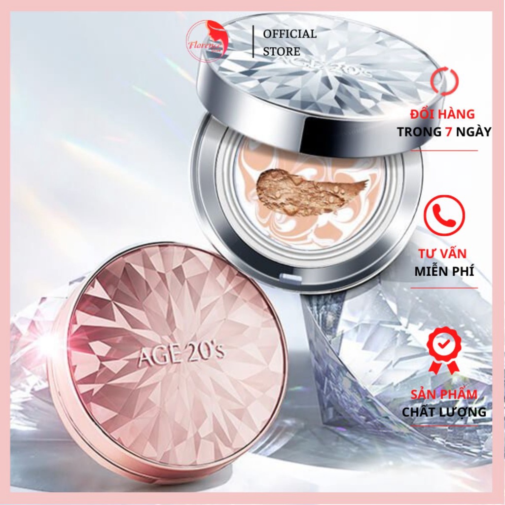 PHẤN NỀN LẠNH AGE 20’s Essence Cover Pact Diamond SPF 50+/PA+++ [Phiên Bản Kim Cương]