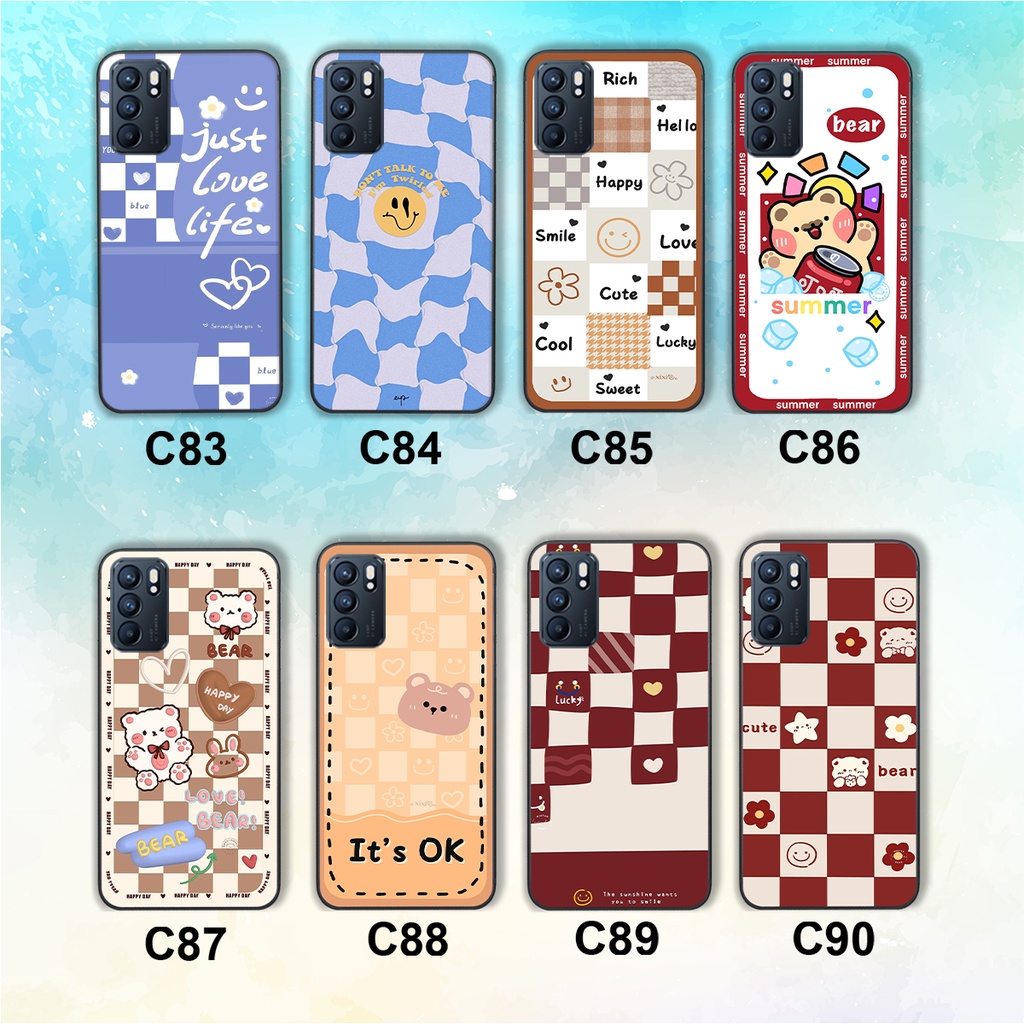 Ốp lưng Oppo Reno6 / Reno6 Z 5G / Reno 6 trái tim hình gấu cute cá tính, giá rẻ, cực bền