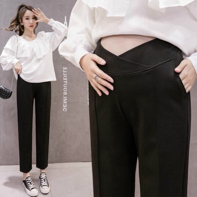 Quần baggy cạp chéo cho bầu