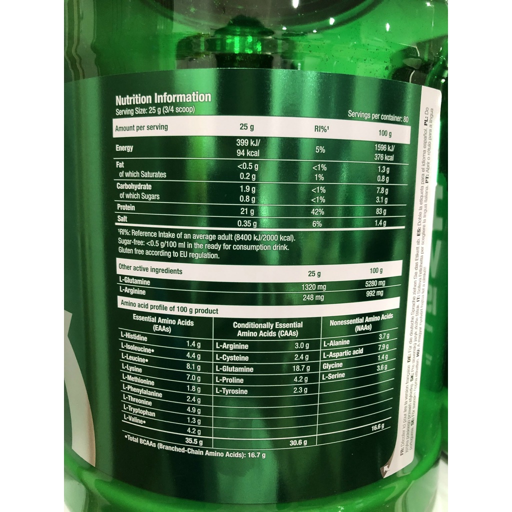 Whey Protein - 100% WHEY ISOLATE 2000g- 80serving- Thực phẩm phát triển cơ tinh kiết không nóng trong - SCITEC NUTRITION