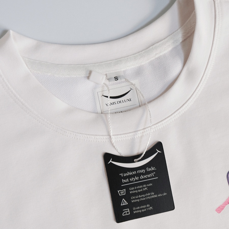 ÁO THUN STOP THINKING TRẮNG-YAMS DELUXE