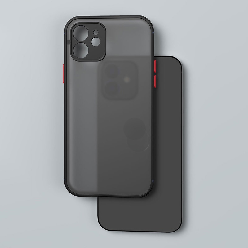Ốp điện thoại silicone nhám trong suốt chống sốc thích hợp cho iPhone 13 12 11 Pro Max Mini X XS XR 7 8 Plus SE 2 2020