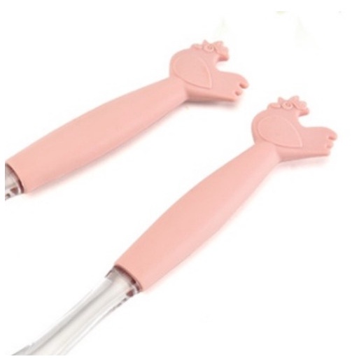 Sét 2 chiếc gồm chổi quét dầu và phới dẹt hình con gà bằng Silicon chống dính tiện dụng