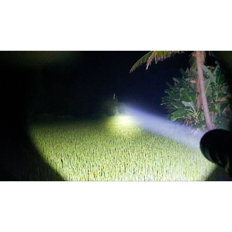 Đèn pin mod 1 led mạnh nhất thế giới led SFY55 6v công suất 500w quang thông 45000 lumen  tầm xa 1000m