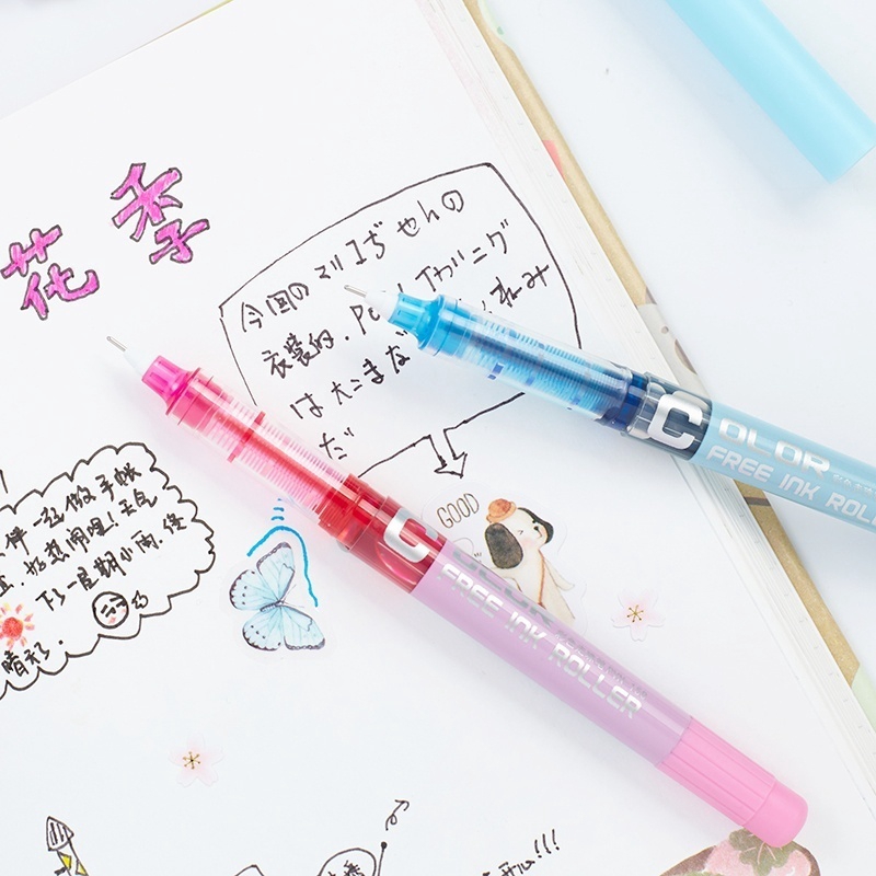 Bút Bi Đầu Ngòi 0.38mm 7 Màu Chất Lượng Cao