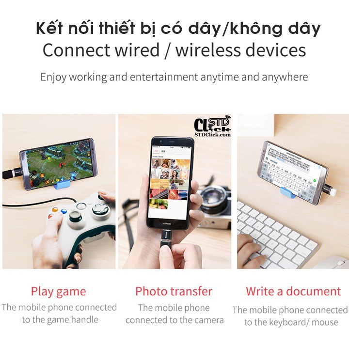 JACK CHUYỂN TYPE C SANG USB VÀ MICRO BASEUS OTG 2.4A CHÍNH HÃNG HÀNG CHUẨN | BigBuy360 - bigbuy360.vn