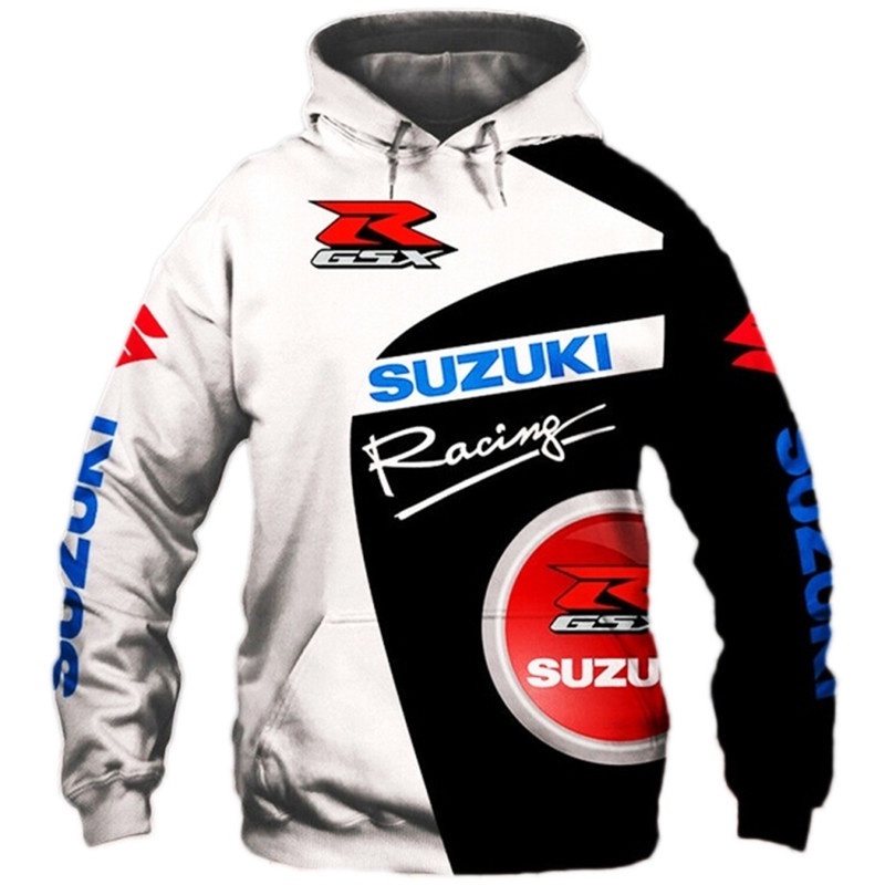 Áo Hoodie In Logo Xe Hơi Suzuki 3D Thời Trang Cho Nam