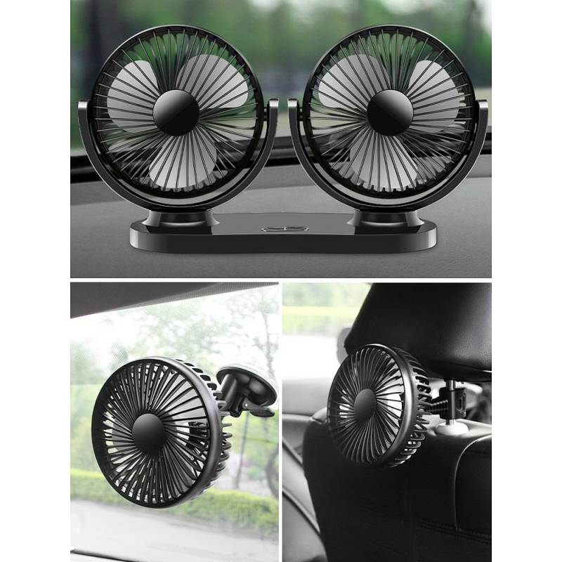 Quạt làm mát hai đầu 24v12v gắn lưng ghế sau xe hơi / xe tải