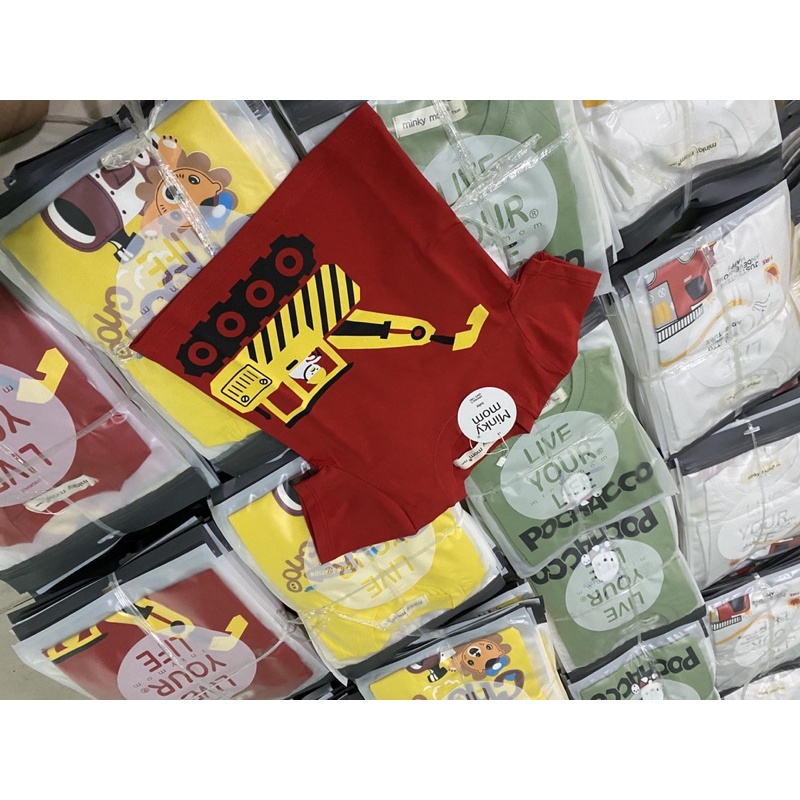 Áo cotton Minky cộc tay bé trai