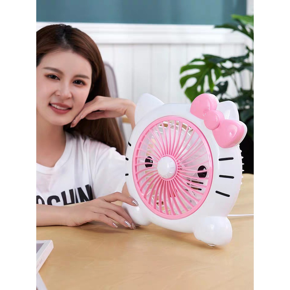 Quạt để bàn mini hình thú dễ thương, quạt điện nhỏ để bàn văn phòng, quạt để giường cho bé