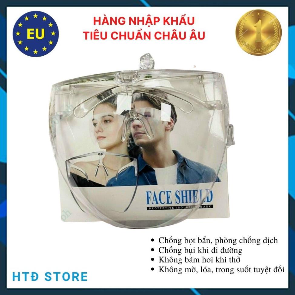 [𝙁𝙍𝙀𝙀 𝙎𝙃𝙄𝙋] Kính chống giọt bắn Face Shield trong suốt không mờ an toàn chống dịch