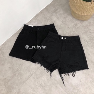 QUẦN SHORT ĐEN CẠP CAO