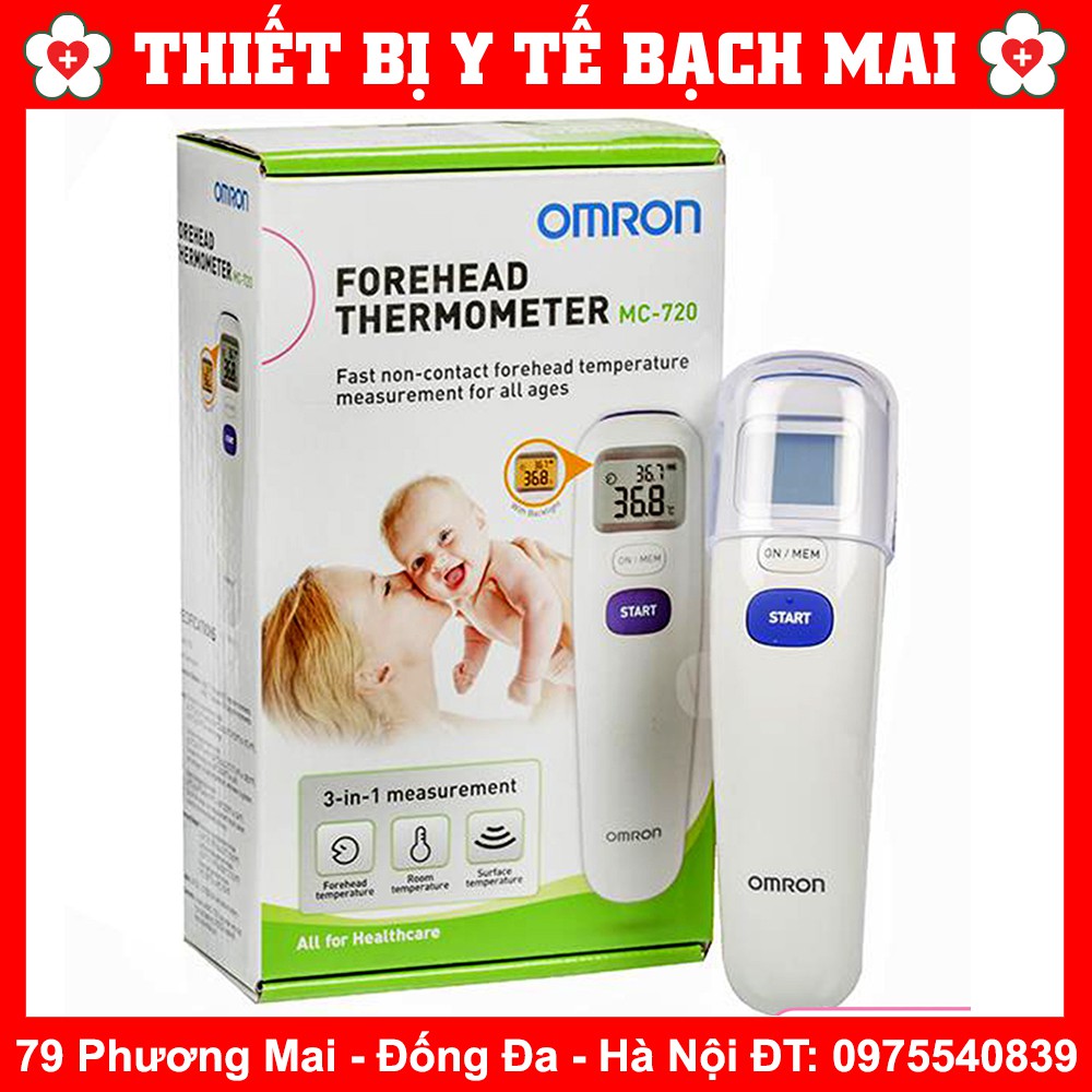 Nhiệt Kế ĐiệnTử Đo Trán Omron MC-720 [Chính Hãng Nhật Bản]