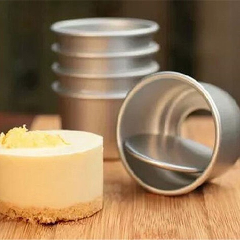 5 Khuôn Nướng Bánh Pút-đinh (Pudding) Mini 2,5”, Dụng Cụ Nướng Bánh Tự Làm, Đáy Khuôn Có Thể Tháo Rời