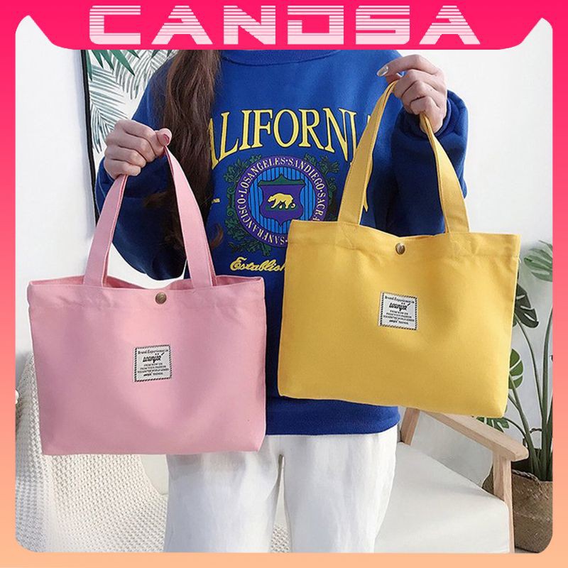 Túi tote vải canvas đeo chéo trơn mềm đi học đẹp giá rẻ TT2