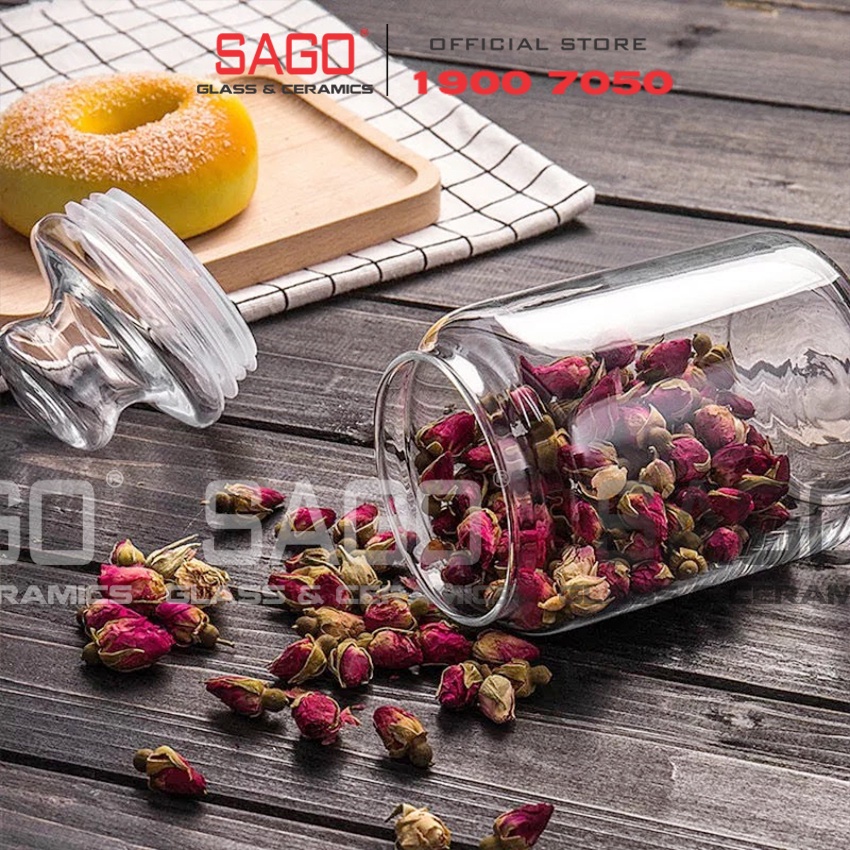 Hũ Thủy Tinh Ocean Pop Jar Glass Lid | Hũ Nắp Thủy Tinh