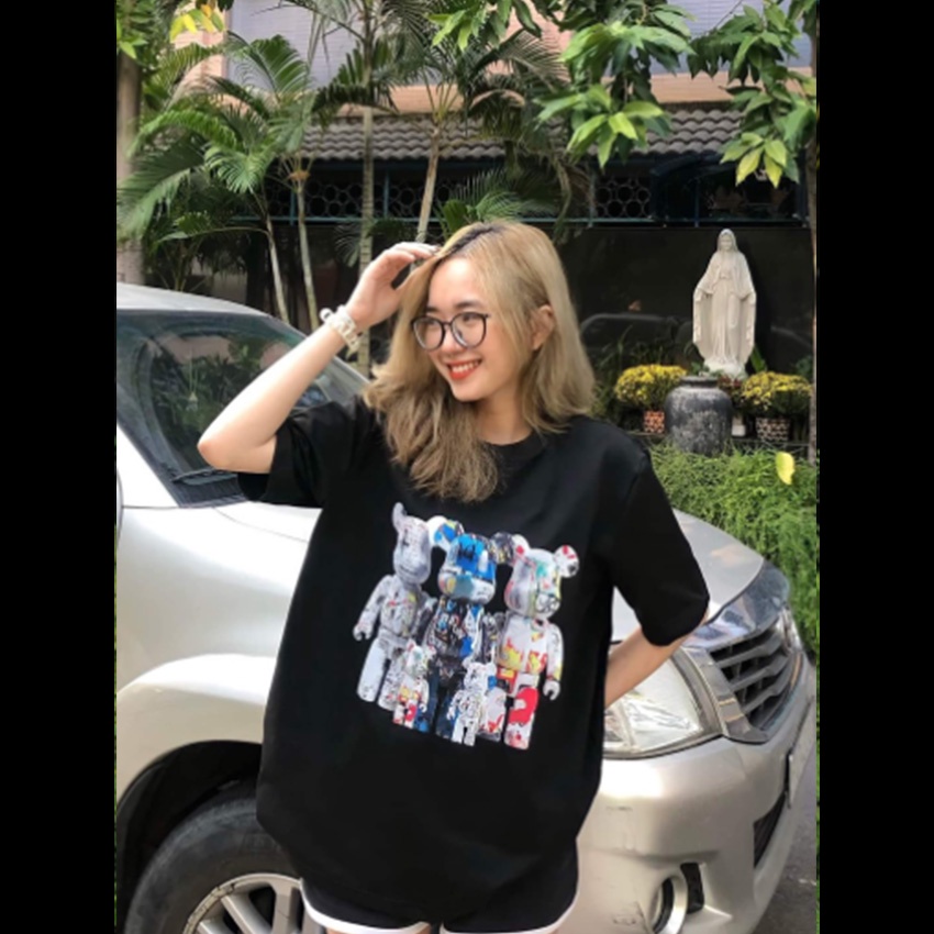 Áo thun in hình BEEBEE  Bearbrick gia đình-BBGD001 ( trắng) 100% COTTON | BigBuy360 - bigbuy360.vn