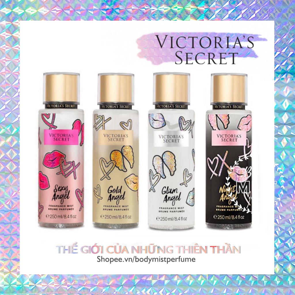 𝗕𝗢𝗗𝗬𝗠𝗜𝗦𝗧⚜️Mẫu thử xịt thơm Body Mist Victoria's Secret - Bộ 4 Angel Victoria 250ML