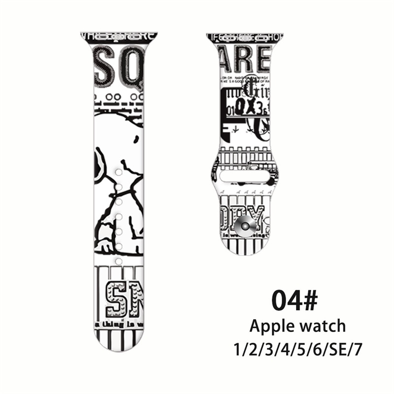 Dễ Thương Dây Đeo Mềm Hình snoopy Đáng Yêu Cho Đồng Hồ Thông Minh apple watch series 7 / 6 / 5 / 4 / se / 3 / 2 / 1