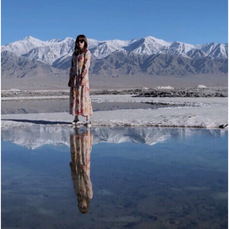 Đầm maxi vintage xinh đẹp Ảnh video thật