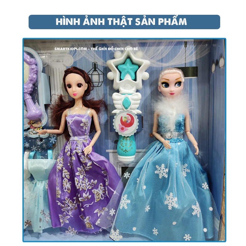 - Mẫu búp bê đôi gậy ánh sáng, Búp bê elsa công chúa băng giá, búp bê công chúa đồ chơi cho bé gái