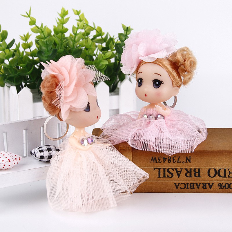 Búp bê chibi có móc khóa treo cặp xinh xắn 12cm loại móc xịn - mẫu 1