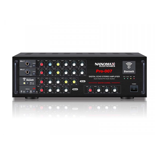 Amply Karaoke Nanomax 007 CS 500W, sử dụng đôi loa 3 tấc, 4 tấc