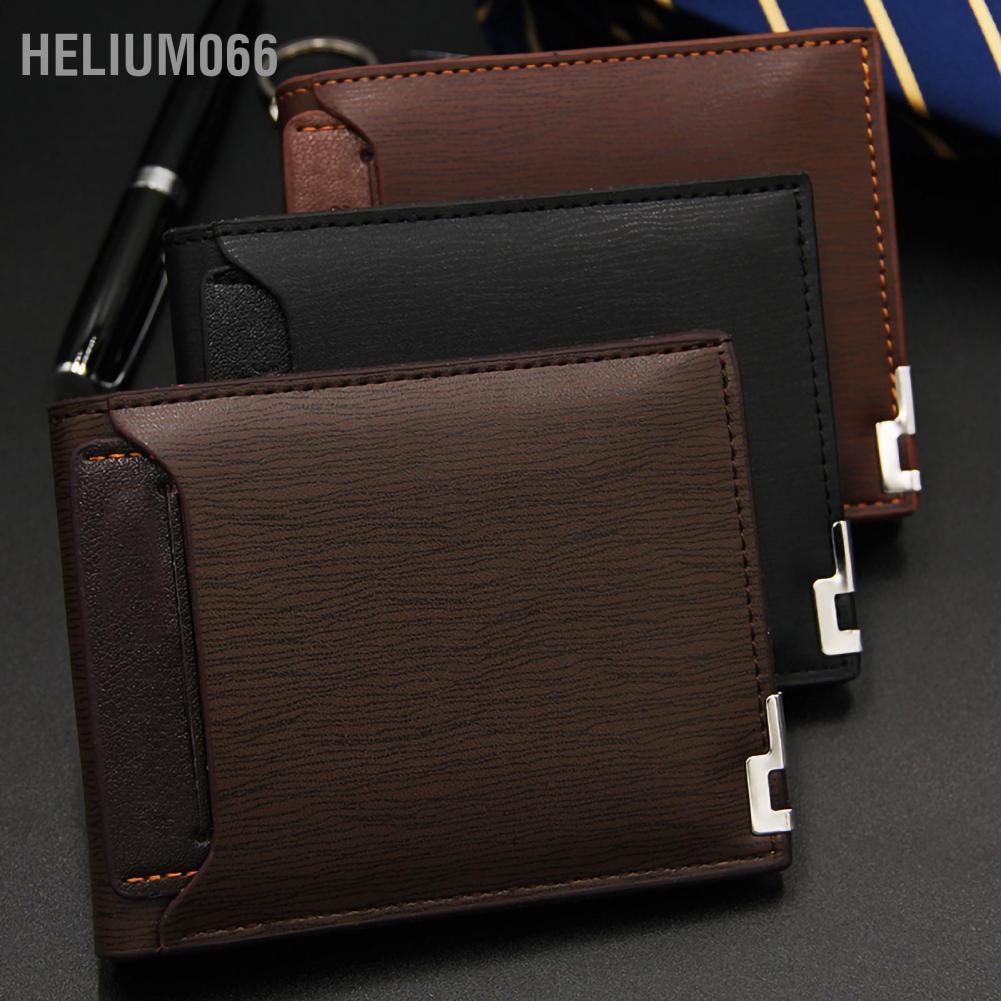 Ví Da PU Ngắn Nhiều Ngăn Đựng Thẻ Tiện Dụng Helium066 Cho Nam