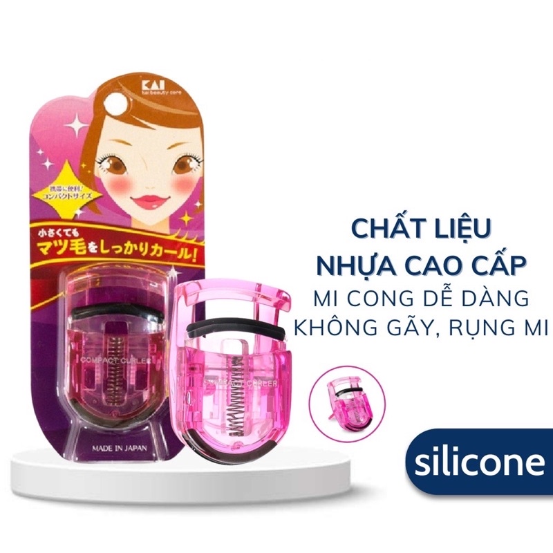 Kẹp Bấm Mi Nhật Bản Kai Compact Curler Giúp Mi Cong Tự Nhiên