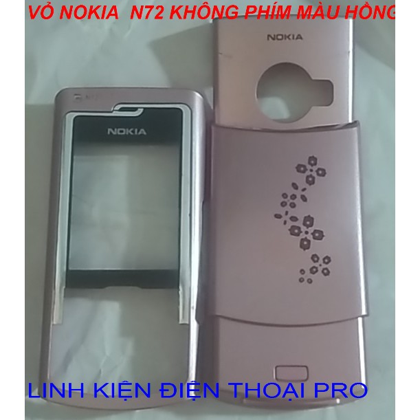 VỎ NOKIA N72 KHÔNG PHÍM MÀU HỒNG