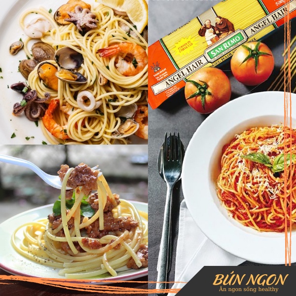 Mì Spaghetti số 5 sợi mảnh San Remo Mì Ý Ăn Kiêng, Giảm Cân gói 250g - Bún Ngon