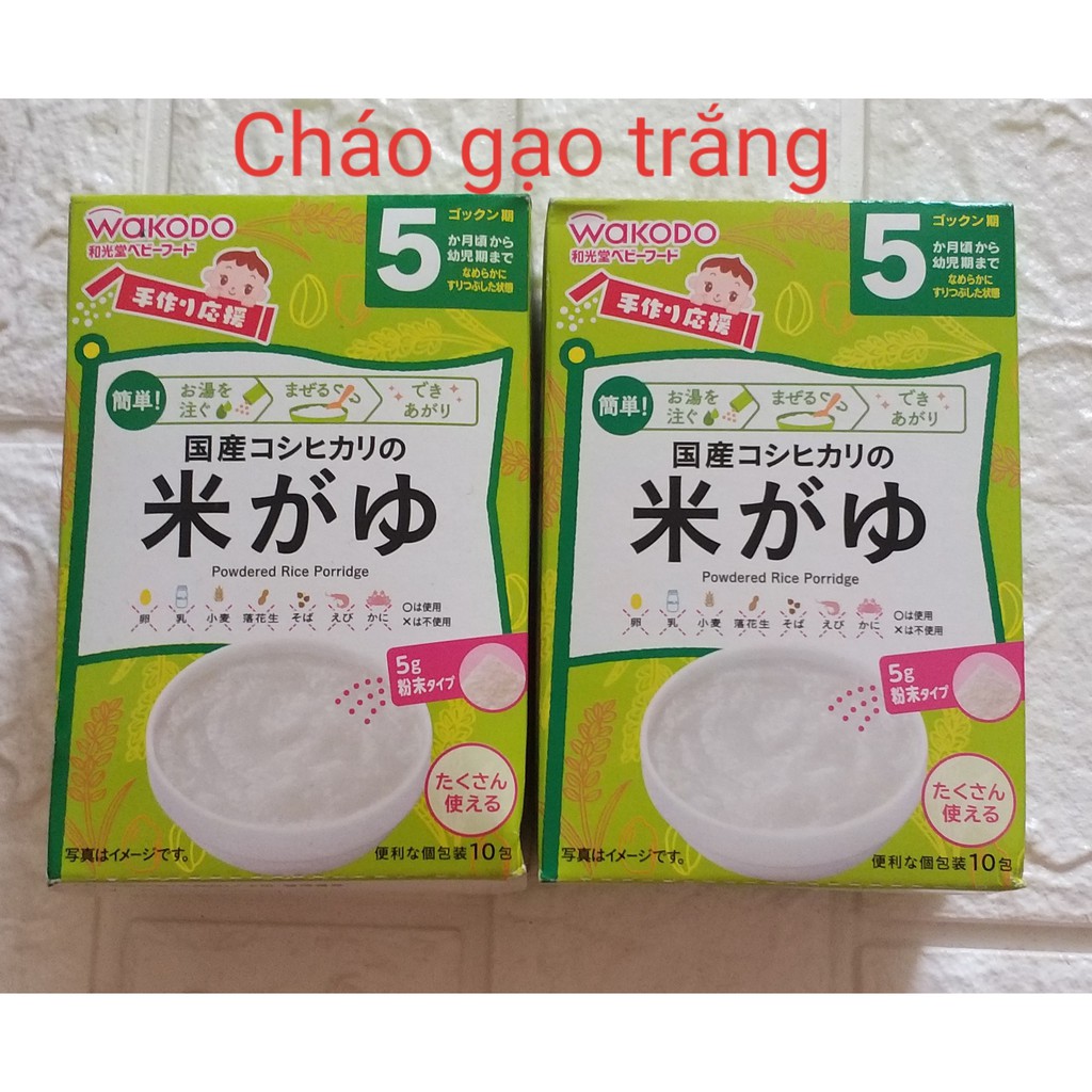 Bột wokodo vị cháo gạo trắng cho bé 5+