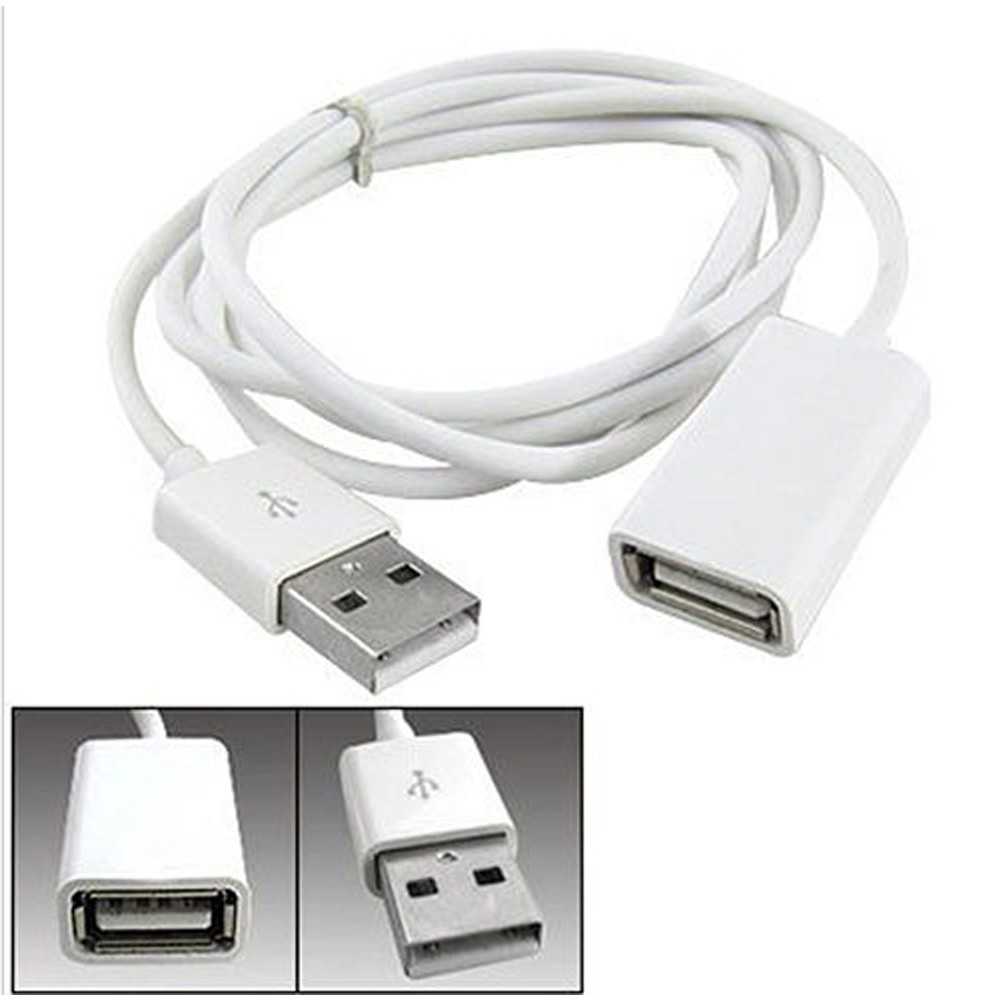 Cáp sạc mở rộng USB 1M màu trắng