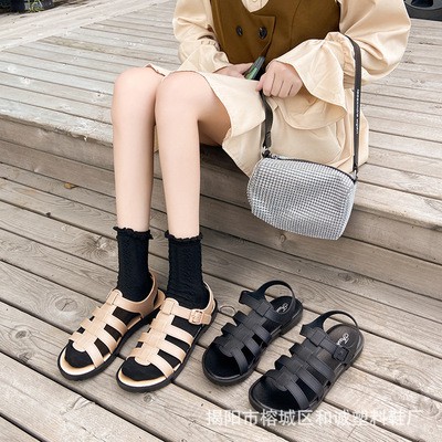 Dép sandal nữ, quai ngang có quai hậu đi học, đi chơi thời trang sang chảnh DS02 đế cao su mềm dẻo chống trơn