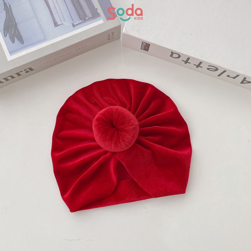 Băng đô mũ nhung củ tỏi 3 màu dành cho bé gái (Ảnh thật)