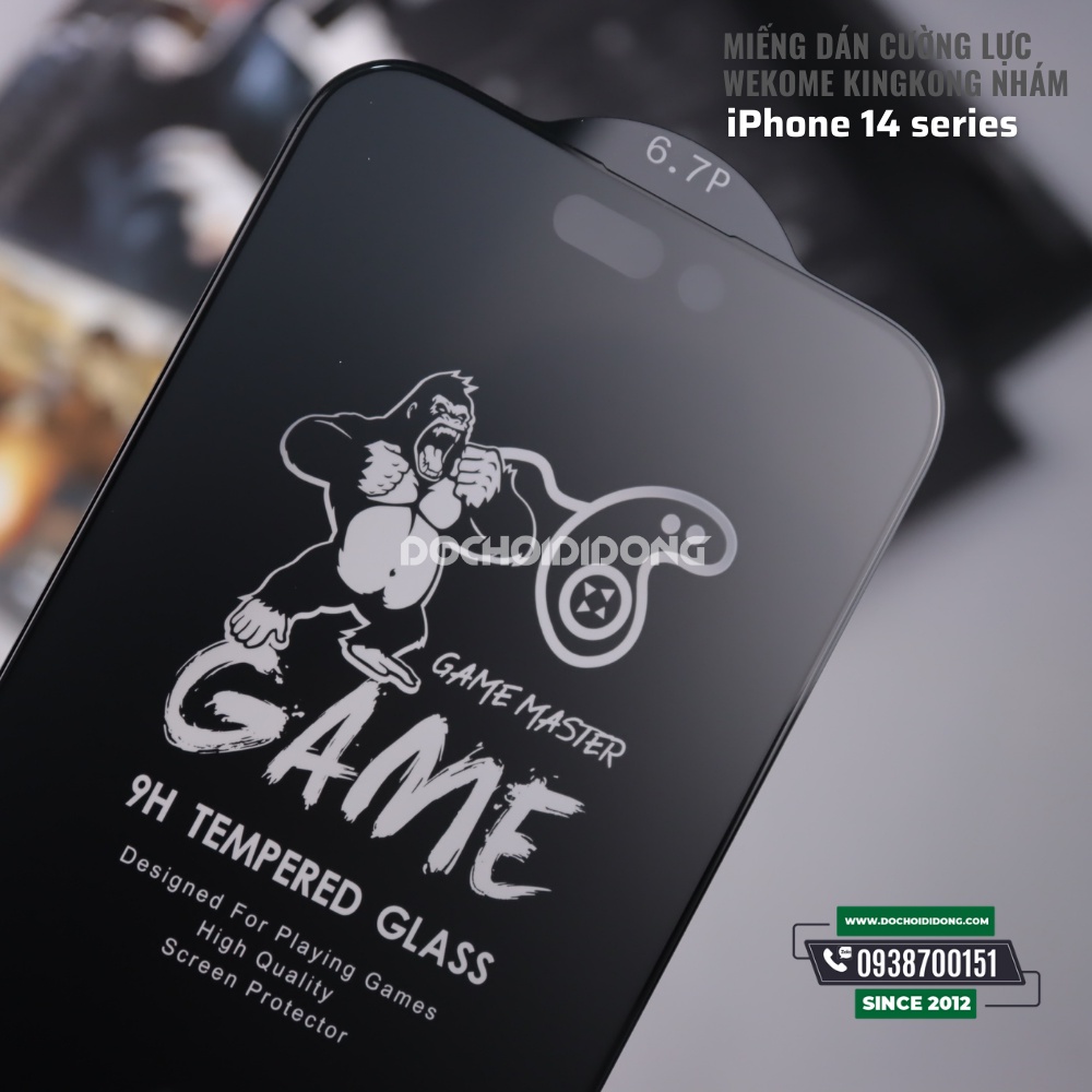 Miếng dán cường lực iPhone 14 Pro Max ( 14, 14 Plus, 14 Pro ) WEKOME Kingkong Nhám