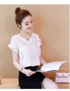 ÁO SƠ MI CỔ TIM PHỐI BÈO (M, L)