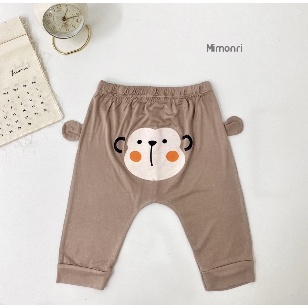 Quần dài chất thun lạnh mông thú đáp đũng cho bé Namkidshop (QATE474)