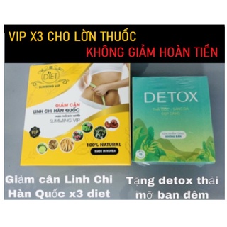  Giảm Cân Linh Chi Hàn Quốc Hộp 30 Viên Tặng Kèm 15 Viên Detox Mẫu Mới   Phiên Bản Mạnh  