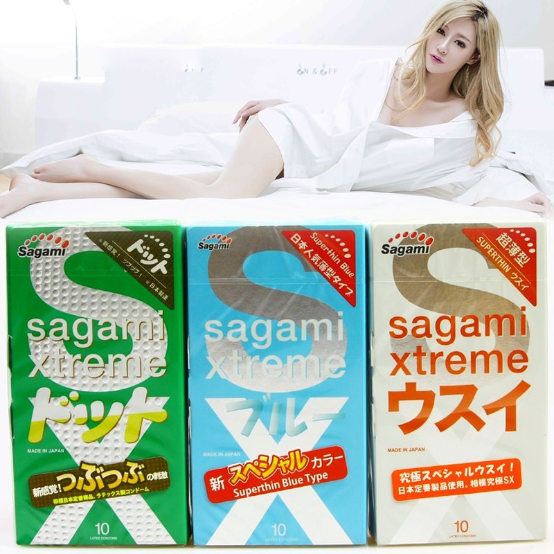 [Nhật Bản] Bao cao su Cao Cấp SAGAMI XTREME Super Thin, BCS Siêu Mỏng CHỐNG DỊ ỨNG, Kéo Dài Cuộc Yêu ( Hộp 10 Cái ).