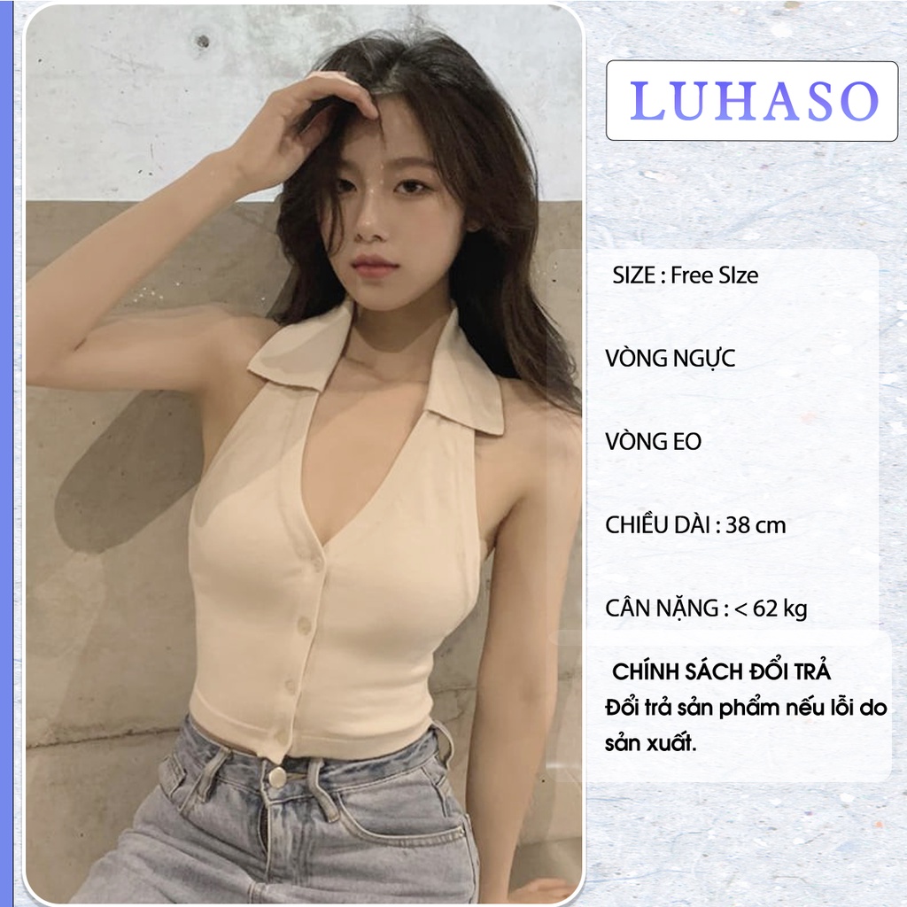 áo croptop kểu ôm nữ tay ngắn ôm body kiểu hàn quốc LUHASO CT 103 | BigBuy360 - bigbuy360.vn