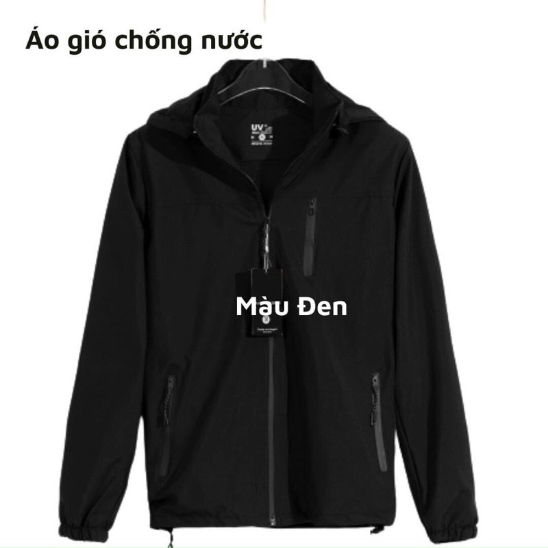 Áo Khoác Gió Nam Nữ Có Mũ Cao Cấp 2 Lớp, Chất Liệu Gió Phủ Nano Chống Nước Chống tia UV